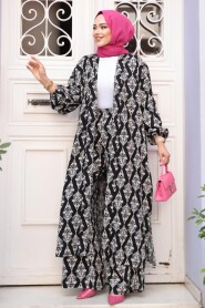 Modest Black Kimono Dual Suit 12888S - 1