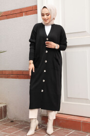 Modest Black Knitwear Cardigan 30582S - 2