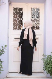 Modest Black Knitwear Dress 17205S - 5