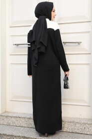 Modest Black Knitwear Dress 24431S - 2