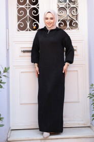 Modest Black Knitwear Dress 60321S - 2