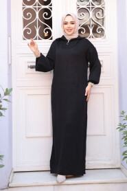 Modest Black Knitwear Dress 60321S - 3
