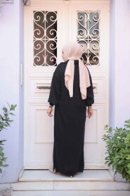 Modest Black Knitwear Dress 60321S - 4