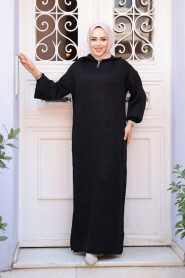 Modest Black Knitwear Dress 60321S - 1