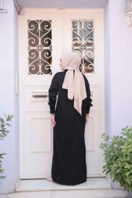 Modest Black Knitwear Dress 60481S - 3