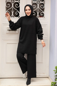 Modest Black Knitwear Dual Suit 50602S - 1