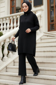 Modest Black Knitwear Dual Suit 50627S 