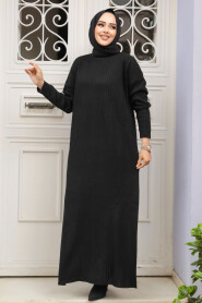 Modest Black Knitwear Dual Suit 50635S - 3