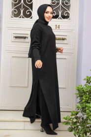 Modest Black Knitwear Dual Suit 50635S - 1