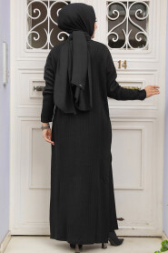 Modest Black Knitwear Dual Suit 50635S - 4