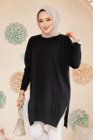 Modest Black Knitwear Jumper Top 17203S - 3