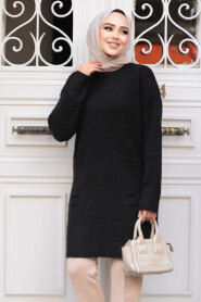 Modest Black Knitwear Jumper Top 20035S - 2