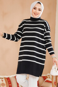 Modest Black Knitwear Jumper Tunic 54151S - 2