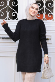 Modest Black Knitwear Top 20085S - 1