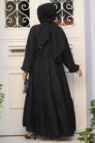 Modest Black Long Dress 10002S - 4