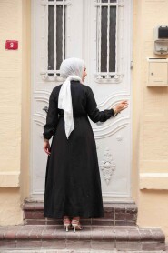 Modest Black Long Dress 17131S - 3