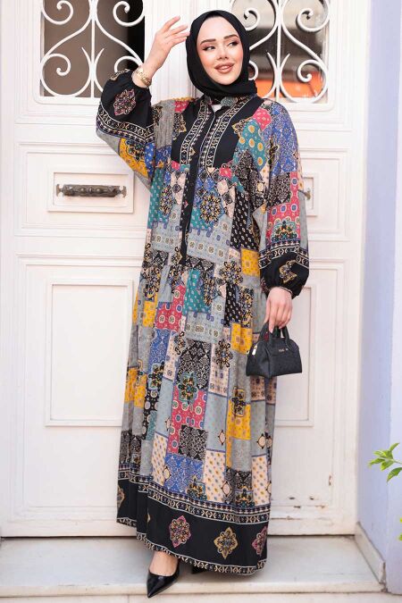 Modest Black Long Dress 18249S - NEVA STYLE