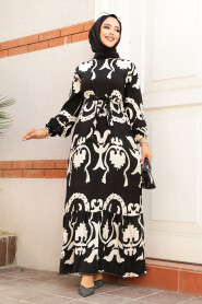 Modest Black Long Dress 23433S - 1