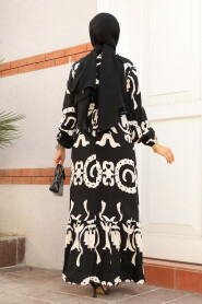 Modest Black Long Dress 23433S - 3