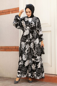 Modest Black Long Dress 23582S - 1