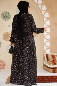 Modest Black Long Dress 23602S - 3