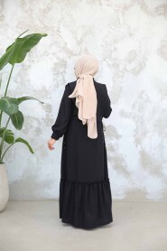 Modest Black Long Dress 30023S - 4