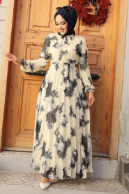 Modest Black Long Dress 34461S - 2