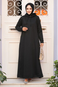 Modest Black Long Dress 50421S - 1