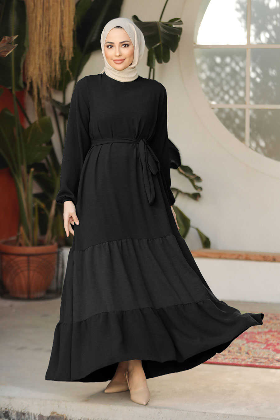 Modest Black Long Dress 57351S - Neva-style.com Modest Black Long Dress 57351S - Neva-style.com