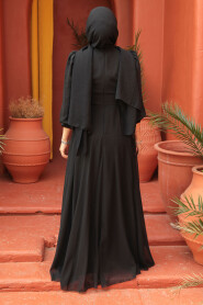 Modest Black Long Evening Dress 52021S - 5