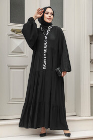 Modest Black Long Sleeve Dress 10244S - 1