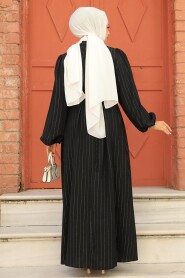 Modest Black Long Sleeve Dress 12541S - 4