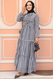 Modest Black Long Sleeve Dress 2702S - 1