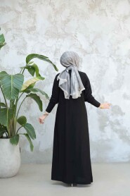 Modest Black Long Sleeve Dress 9345S - 4