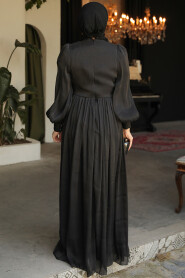 Modest Black Long Sleeve Evening Dress 46221S - 4