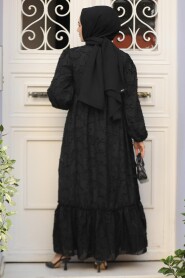 Modest Black Maxi Dress 10013S - 5