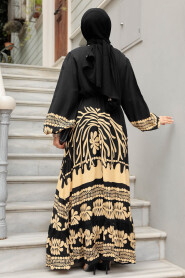 Modest Black Maxi Dress 10237S - 4