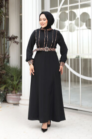 Modest Black Maxi Dress 10246S 