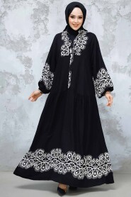 Modest Black Maxi Dress 18237S 