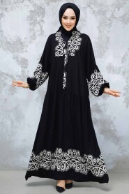 Modest Black Maxi Dress 18237S - 2