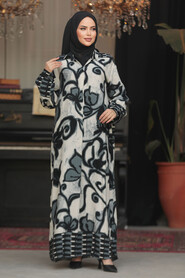 Modest Black Maxi Dress 23171S - 2