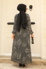 Modest Black Maxi Dress 34465S - 3