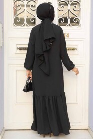 Modest Black Maxi Dress 41121S - 5
