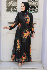 Modest Black Maxi Dress 503501S - 2