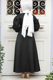 Modest Black Maxi Dress 61471S - 4