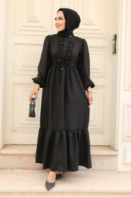 Modest Black Maxi Dress 6731S - 1