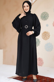 Modest Black Pastel Dress 60140S - 2