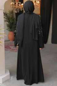 Modest Black Plus Size Abaya 29110S - 4