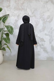 Modest Black Plus Size Abaya 29123S - 4