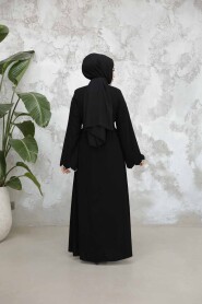 Modest Black Plus Size Abaya 29125S - 4